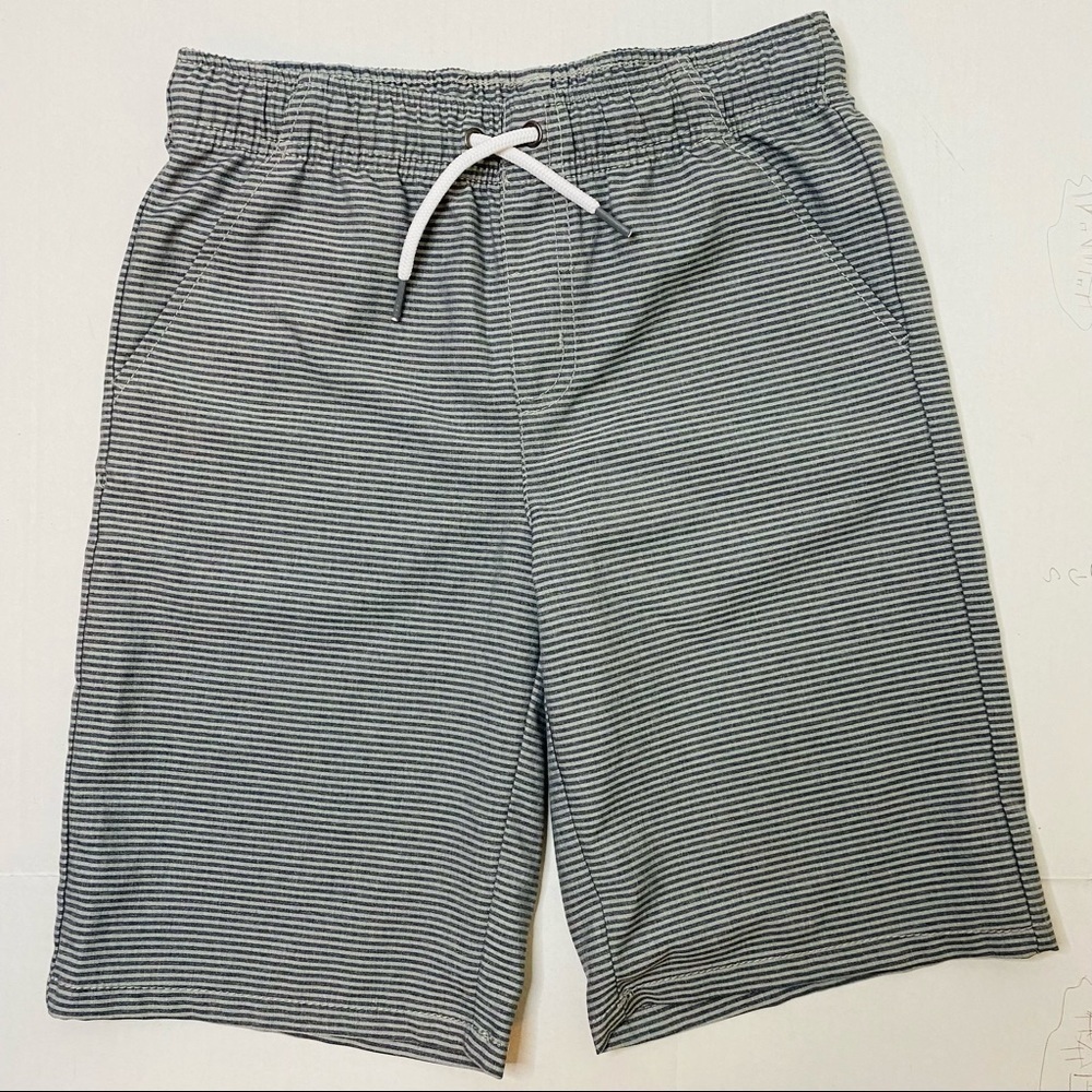 Cat & Jack Boys Striped  Board shorts Gray Sz: L